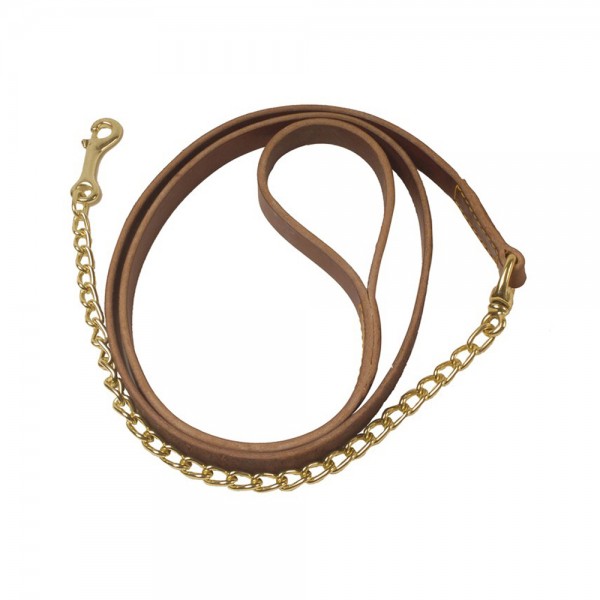 Handcraft Leather Lead With Chain 