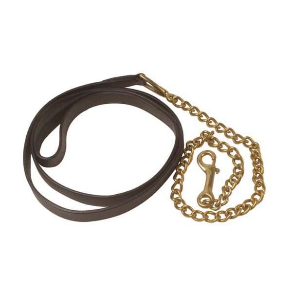 Leather Lead With Chain