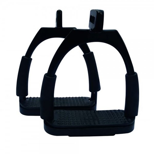 Black Offset Flexi Stirrup Irons