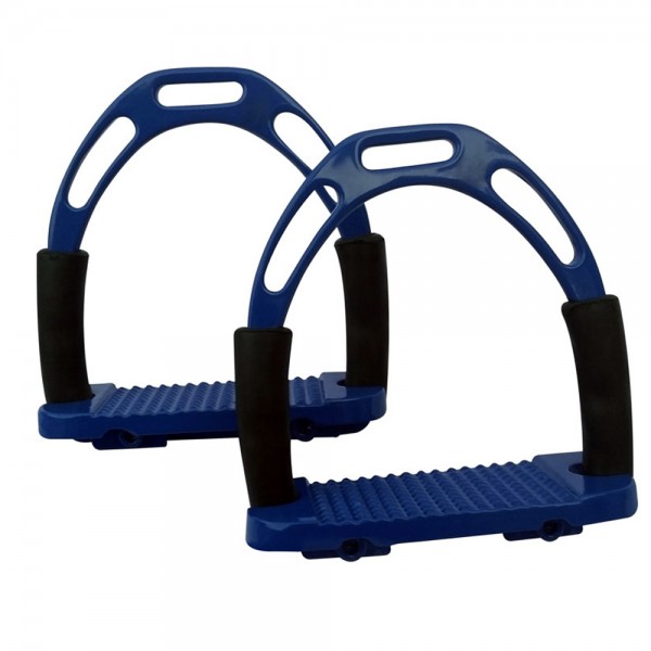 Flexi Jin Stirrup Irons Blue stainless steel